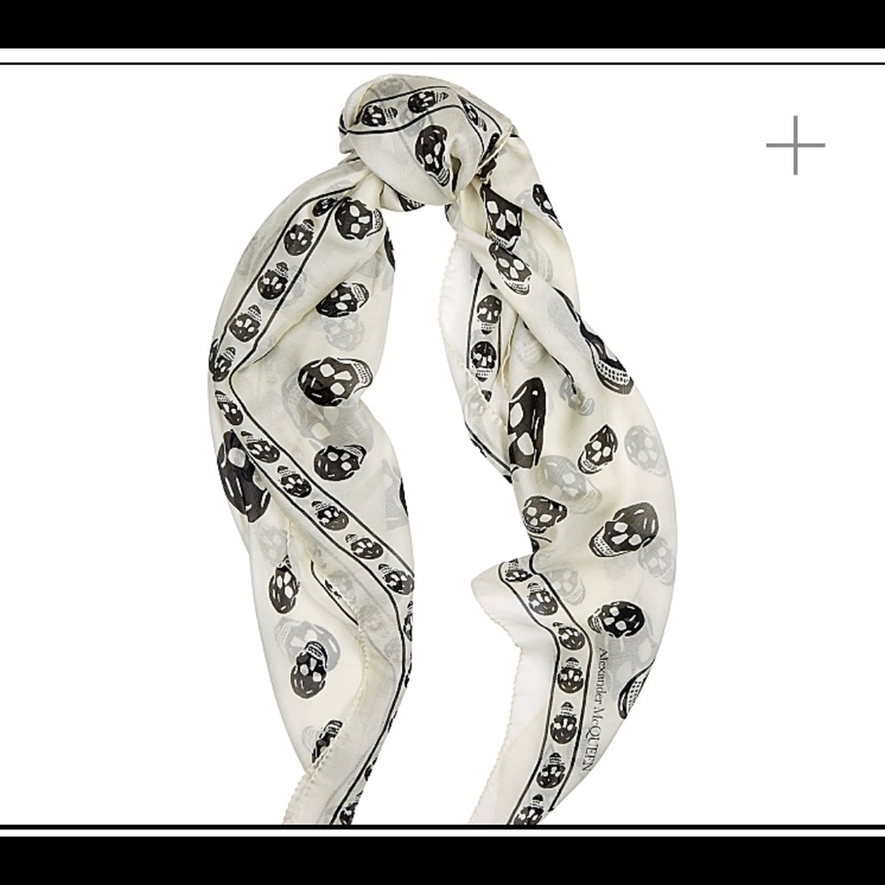 Alexander McQueen Classic Silk Chiffon Scarf